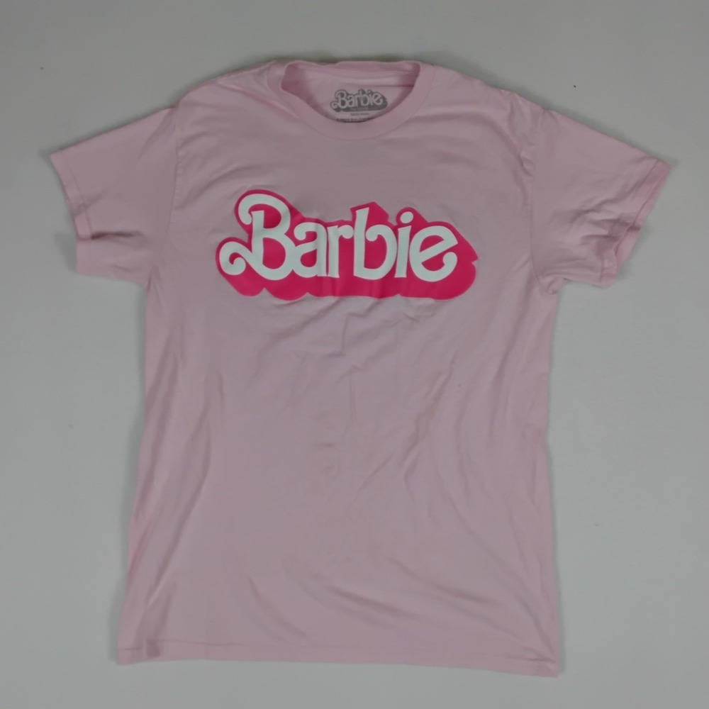 Mattel Barbie Pink T-Shirt Logo Women's Cotton Tee Size Medium